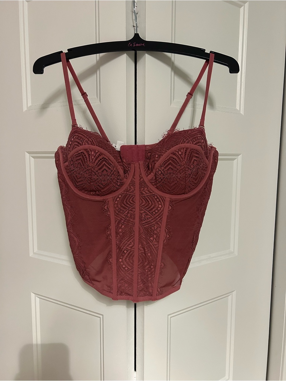 Garage Lace Bustier Camisole in Dusty Mauve